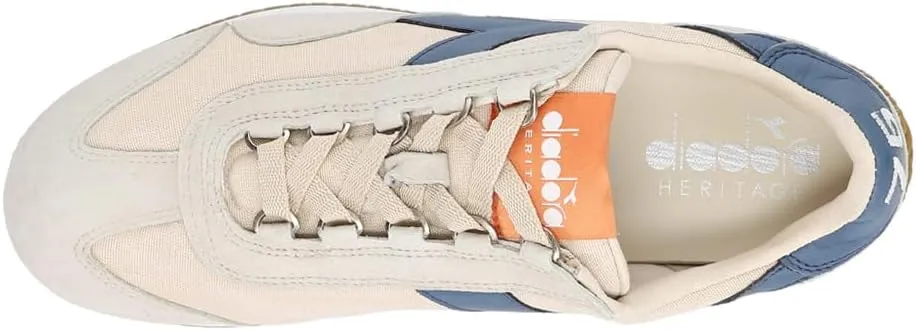 Diadora Mens Equipe H Canvas Stone Wash Lace Up Sneakers Shoes Casual - Off White