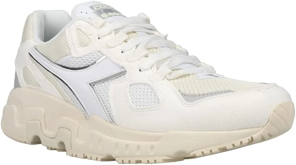 Diadora Mens Mythos Suede Lace Up Sneakers Shoes Casual - Off White, Silver, White