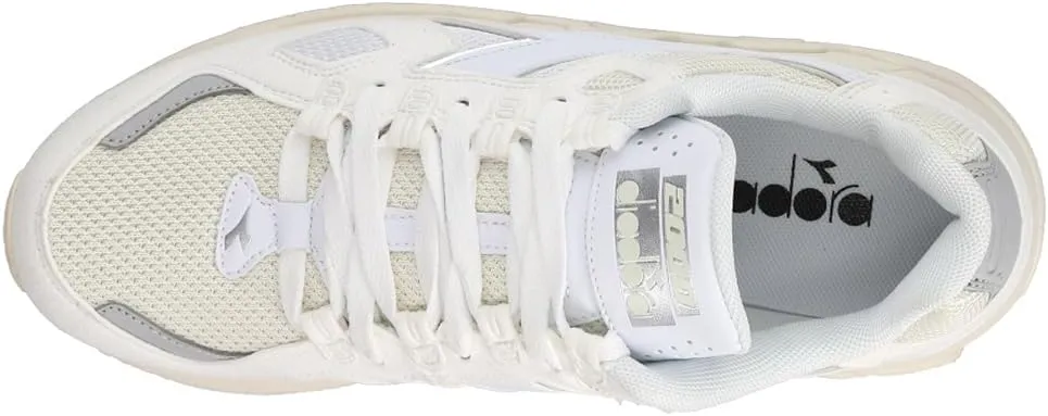 Diadora Mens Mythos Suede Lace Up Sneakers Shoes Casual - Off White, Silver, White