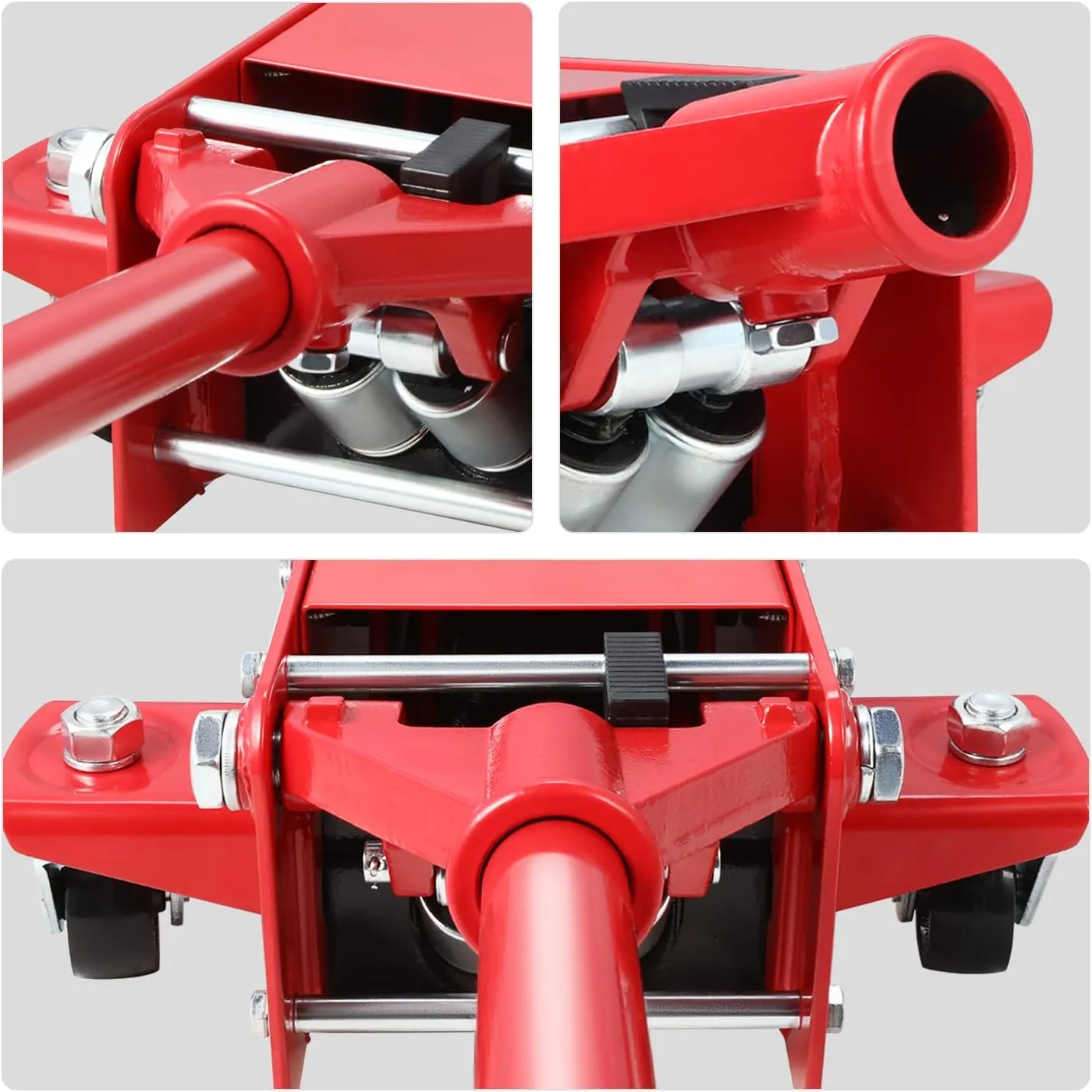 DNA MOTORING TOOLS-00235 Low Profile Hydraulic Trolley Service/Floor Jack, 3 Ton (6000 lbs) Capacity, Lifting Range 3"-20"