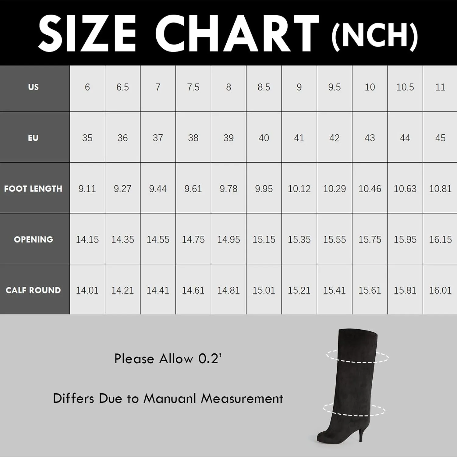 DOBOYG Suede Wide Calf Stiletto Long Fashion Boots for Women Pull On boots Kitten Heels Suede winter boots Nude Knee High Boots Comfortable Fall Boots