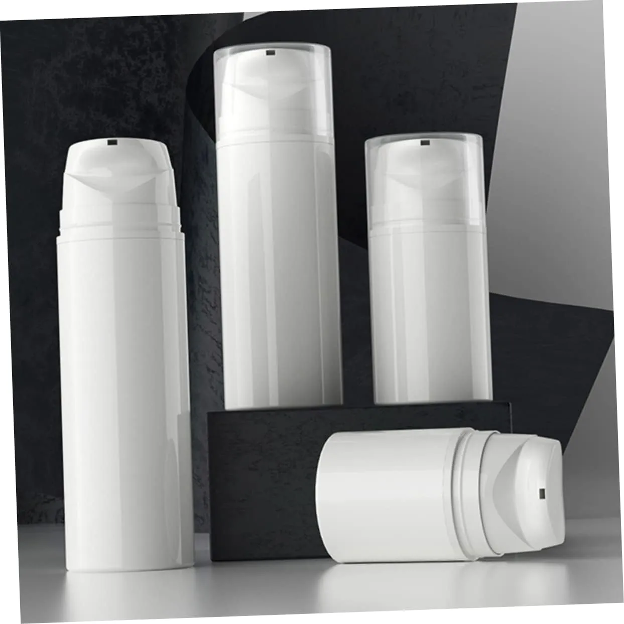 DOITOOL Travel Cosmetic Container Set 3pcs 30ml Cream Bottle Buckle Cap Lightweight Portable for Travel Needs