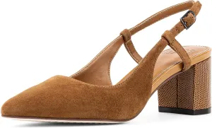 Donald Pliner Women’s SHANIE Slingback Pump Heel, 2" Block Heel Shoes for Comfort, Women’s Heels with Padded Insole