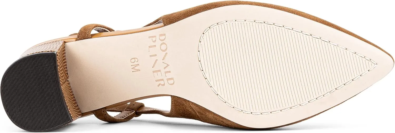 Donald Pliner Women’s SHANIE Slingback Pump Heel, 2" Block Heel Shoes for Comfort, Women’s Heels with Padded Insole