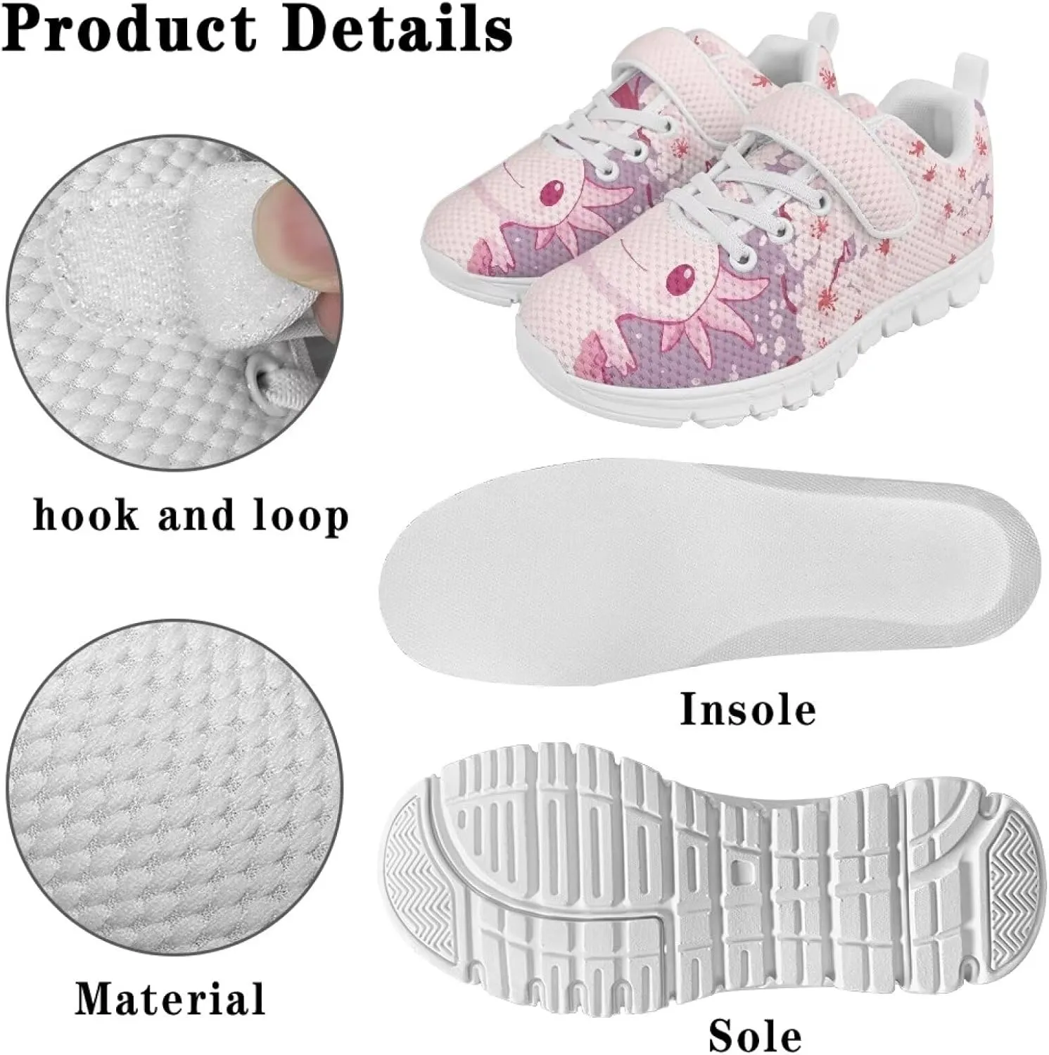 Doojoayie Slip On Shoes for Girls Tennis Shoes Wide Width Sneakers White Sole