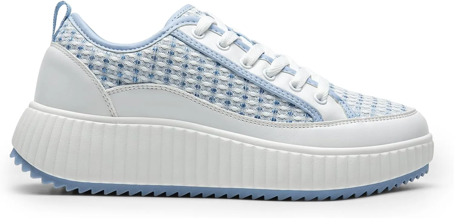 DREAM PAIRS Women Platform Chunky Lightweight Comfortable Casual Lace-Up Sky Walking Fashion Sneakers