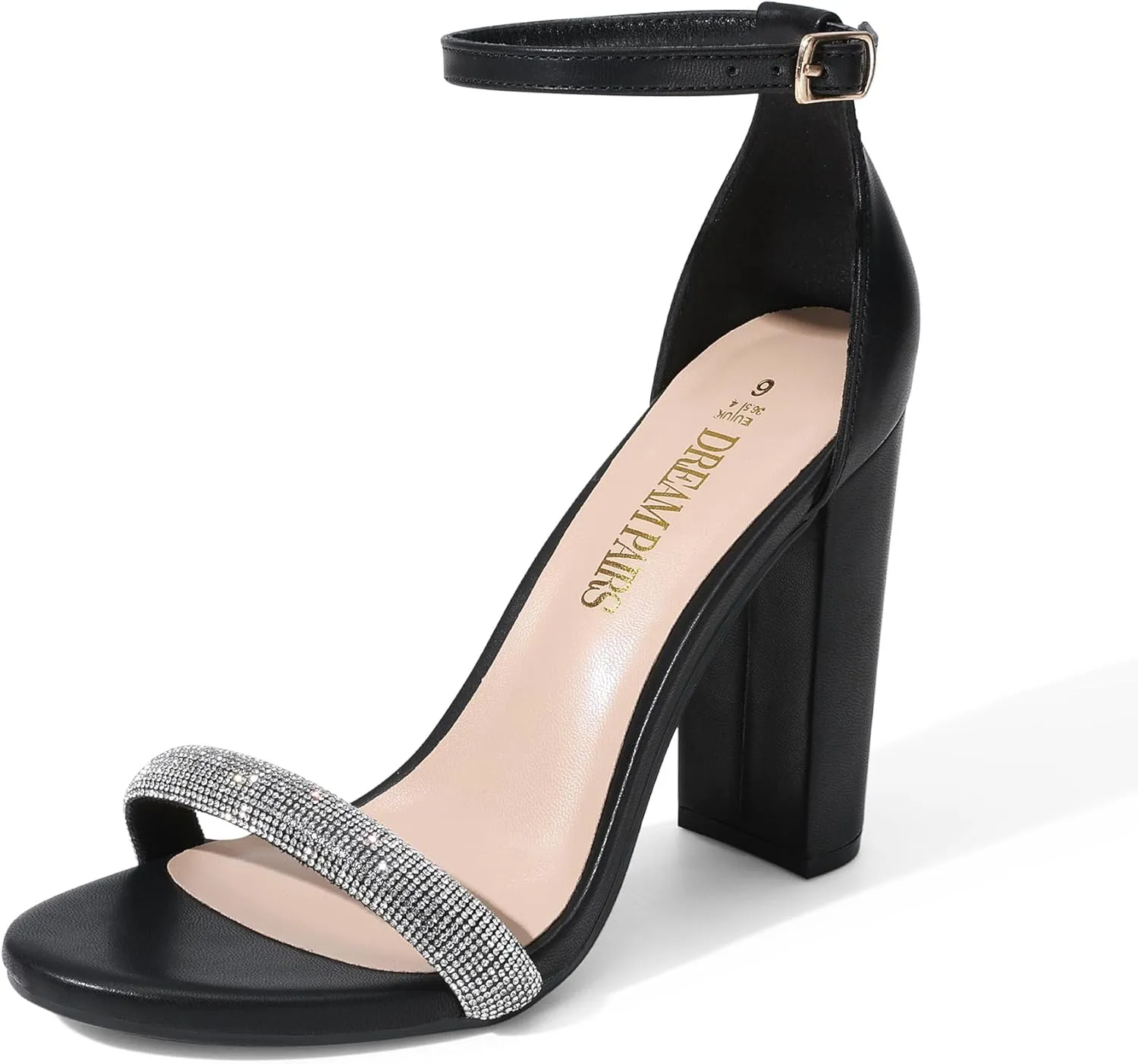 DREAM PAIRS Women's Hi-Chunk High Heel Pump Sandals
