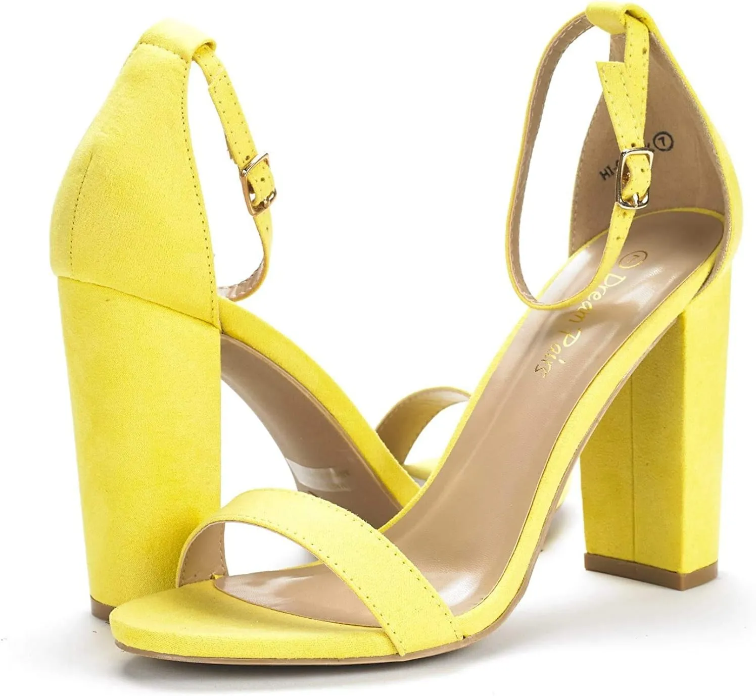 DREAM PAIRS Women's Hi-Chunk High Heel Pump Sandals