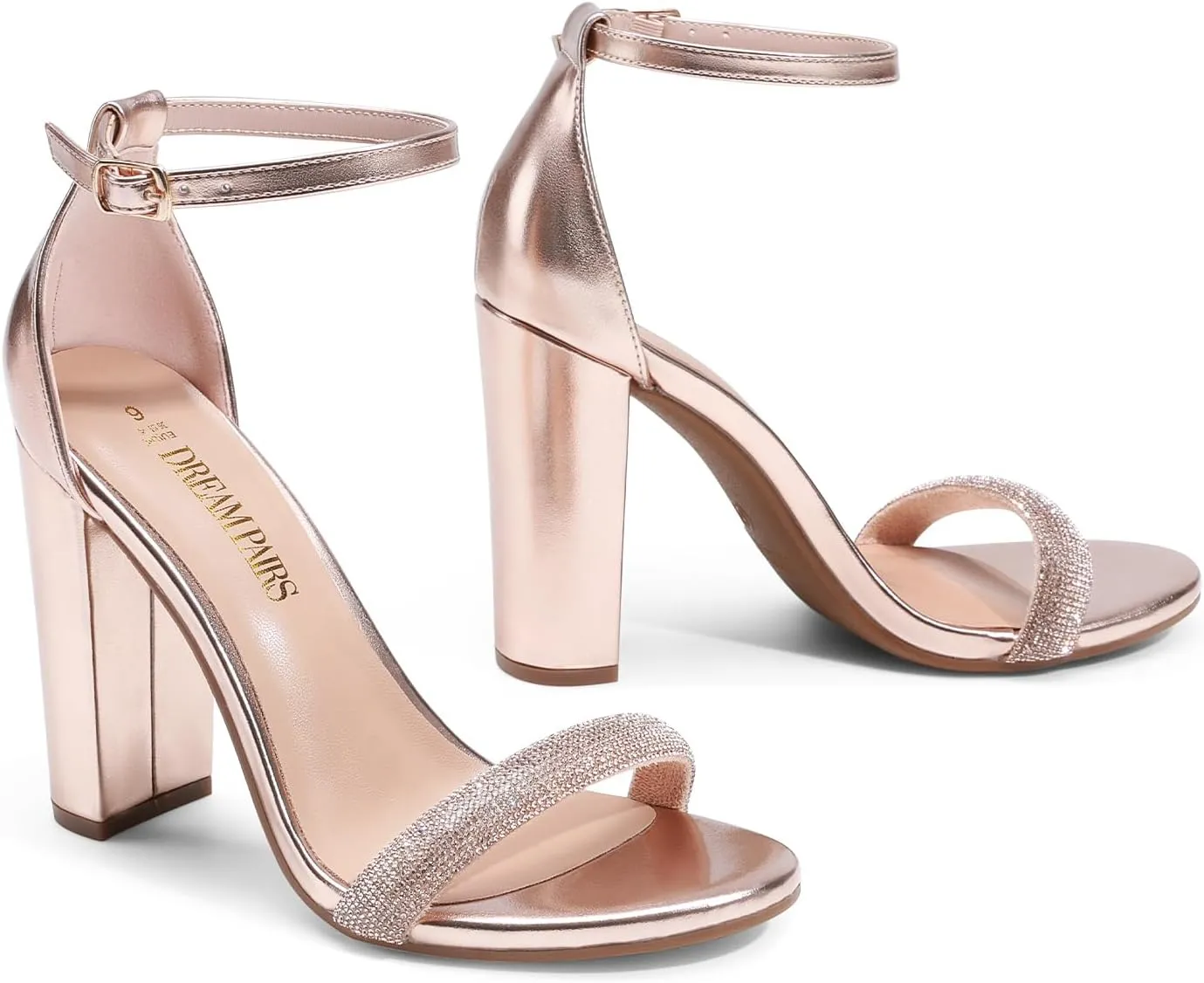 DREAM PAIRS Women's Hi-Chunk High Heel Pump Sandals