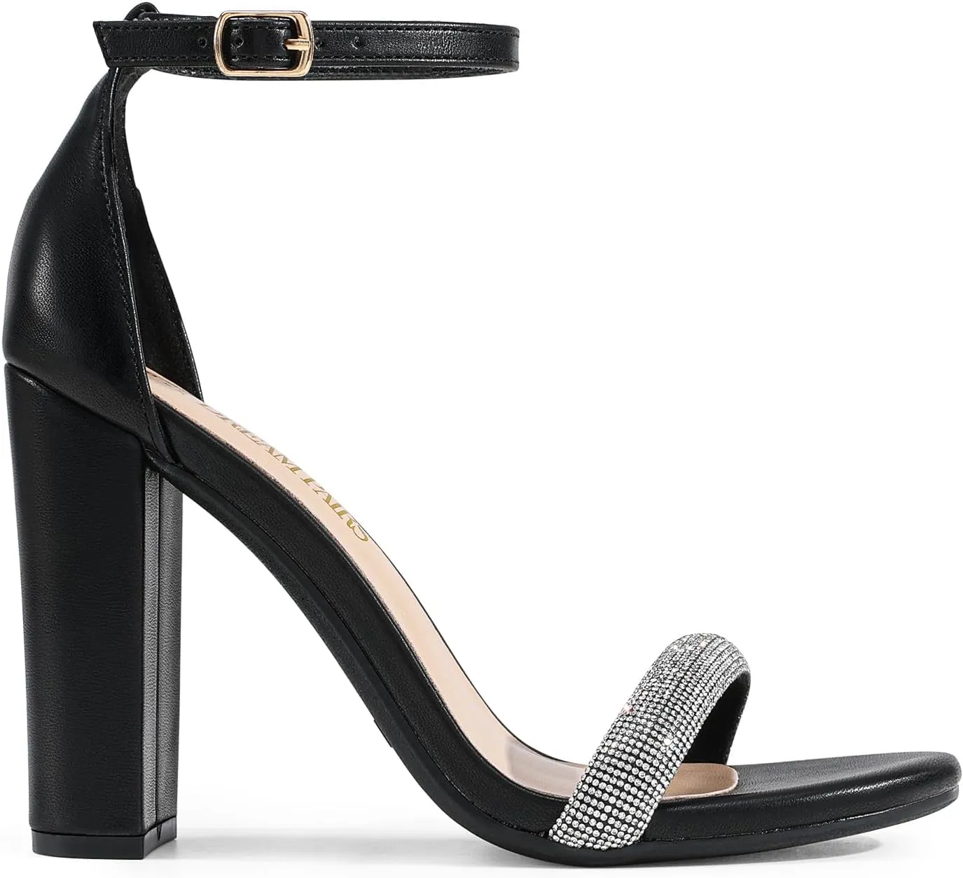DREAM PAIRS Women's Hi-Chunk High Heel Pump Sandals