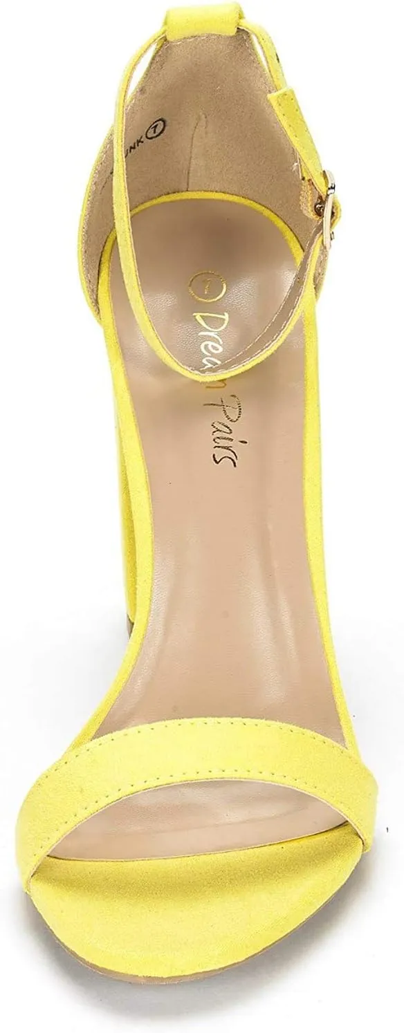 DREAM PAIRS Women's Hi-Chunk High Heel Pump Sandals