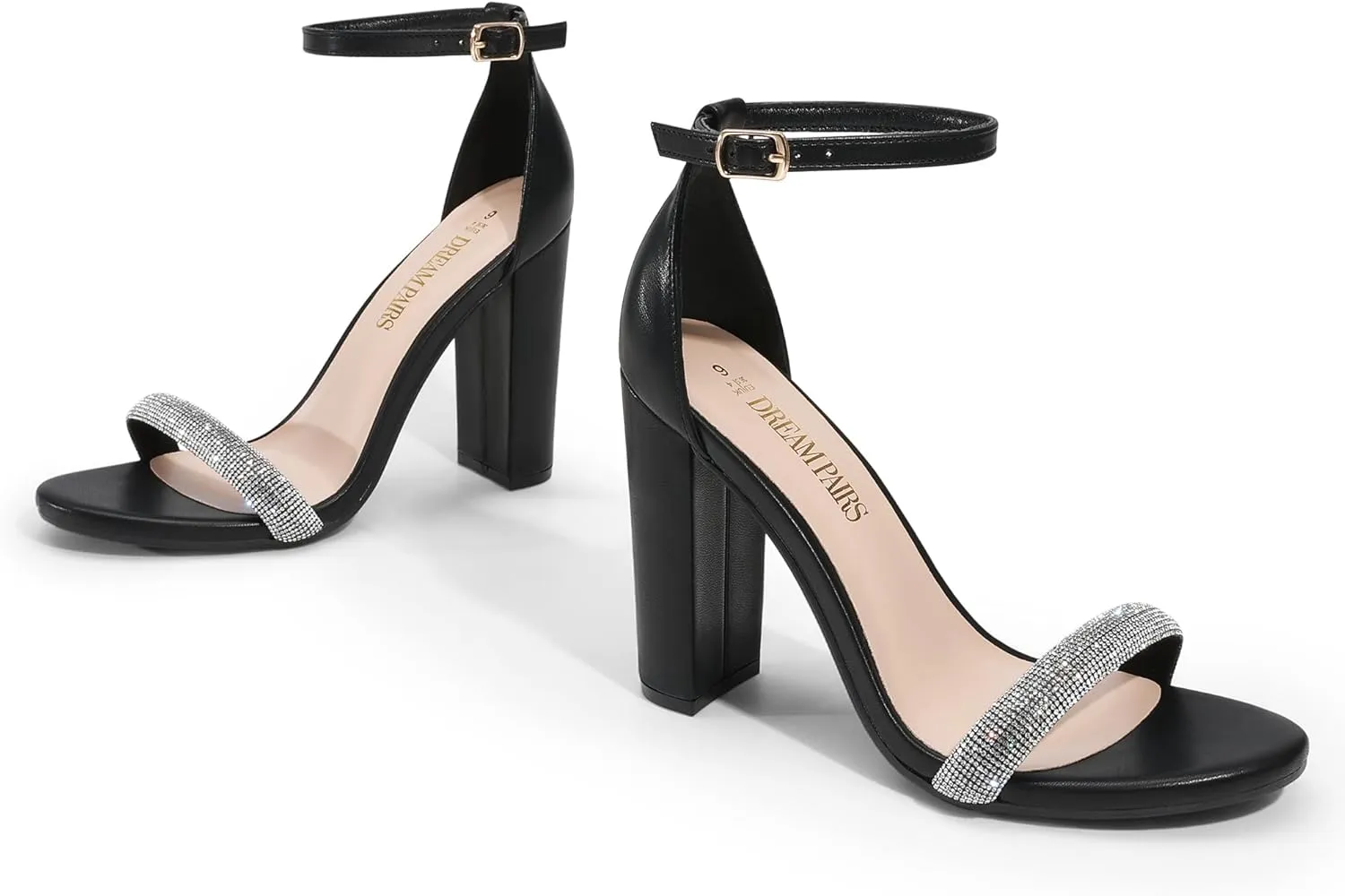 DREAM PAIRS Women's Hi-Chunk High Heel Pump Sandals
