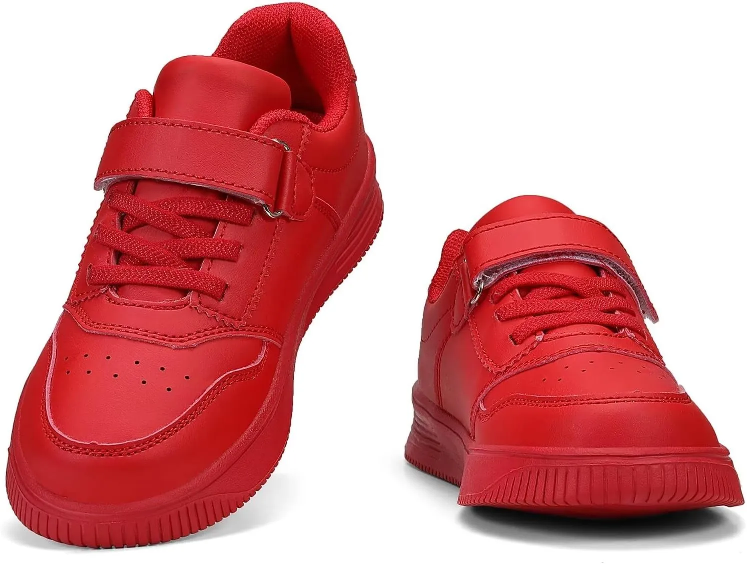 DSWED Black Boys Running Shoes for Girls Leather wear Athletic Kids Fashion Sneakers Tennis Shoes Big Kid Size