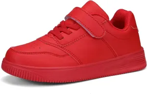DSWED Black Boys Running Shoes for Girls Leather wear Athletic Kids Fashion Sneakers Tennis Shoes Big Kid Size