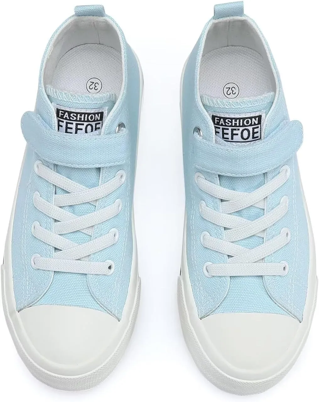 DSWED Toddler Little Kid Sneakers Boys and Girls Canvas Shoes High Top Casual Lightweight Classic Adjustable Strap Sneakers