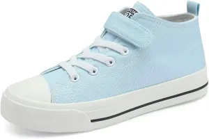 DSWED Toddler Little Kid Sneakers Boys and Girls Canvas Shoes High Top Casual Lightweight Classic Adjustable Strap Sneakers