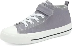 DSWED Toddler Little Kid Sneakers Boys and Girls Canvas Shoes High Top Casual Lightweight Classic Adjustable Strap Sneakers