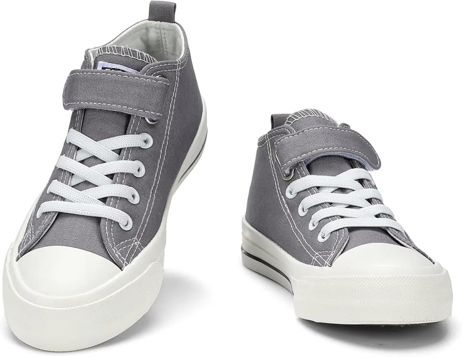 DSWED Toddler Little Kid Sneakers Boys and Girls Canvas Shoes High Top Casual Lightweight Classic Adjustable Strap Sneakers
