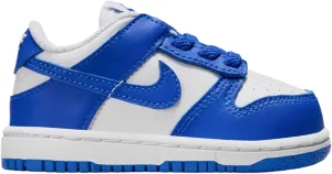 Dunk Low Infant Toddler Basketball Shoes (White/Hyper Royal/Hyper Royal) (FB9107-131, Blue/White)