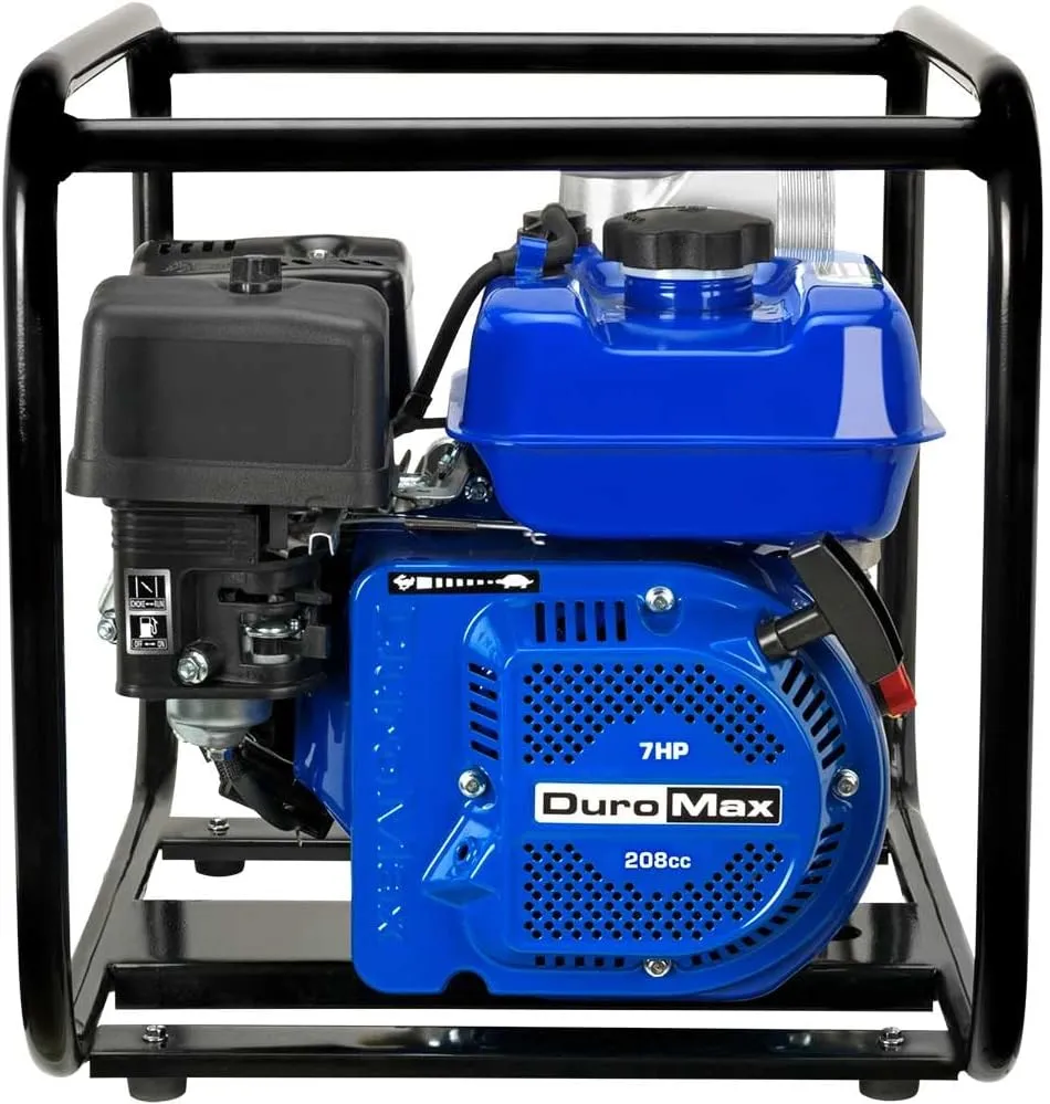 DuroMax XP650WP 208cc 220-Gpm 3,600-Rpm 3-Inch Gasoline Engine Portable Water Pump, 50 State Approved, XP650WP, Blue