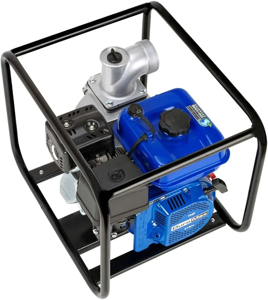 DuroMax XP650WP 208cc 220-Gpm 3,600-Rpm 3-Inch Gasoline Engine Portable Water Pump, 50 State Approved, XP650WP, Blue