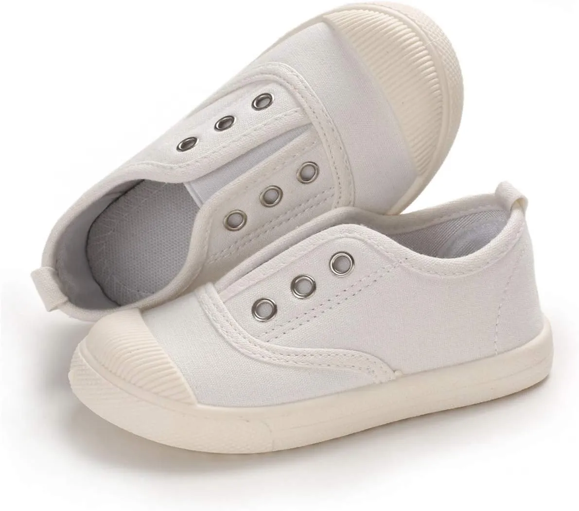 E-FAK Toddler Shoes Boys Girls Canvas Sneaker Slip-On Kids Shoes Light Weight Fashion Casual Running Shoes(Toddle/Little Kids/Baby)