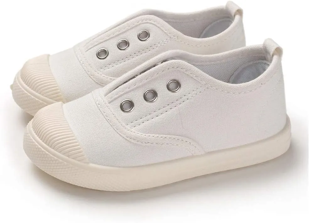 E-FAK Toddler Shoes Boys Girls Canvas Sneaker Slip-On Kids Shoes Light Weight Fashion Casual Running Shoes(Toddle/Little Kids/Baby)