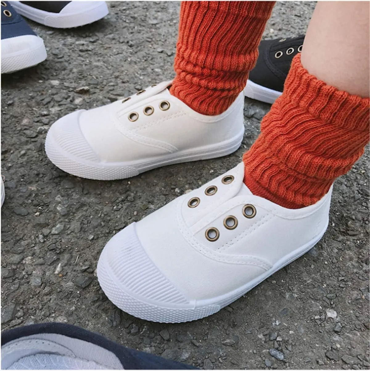 E-FAK Toddler Shoes Boys Girls Canvas Sneaker Slip-On Kids Shoes Light Weight Fashion Casual Running Shoes(Toddle/Little Kids/Baby)