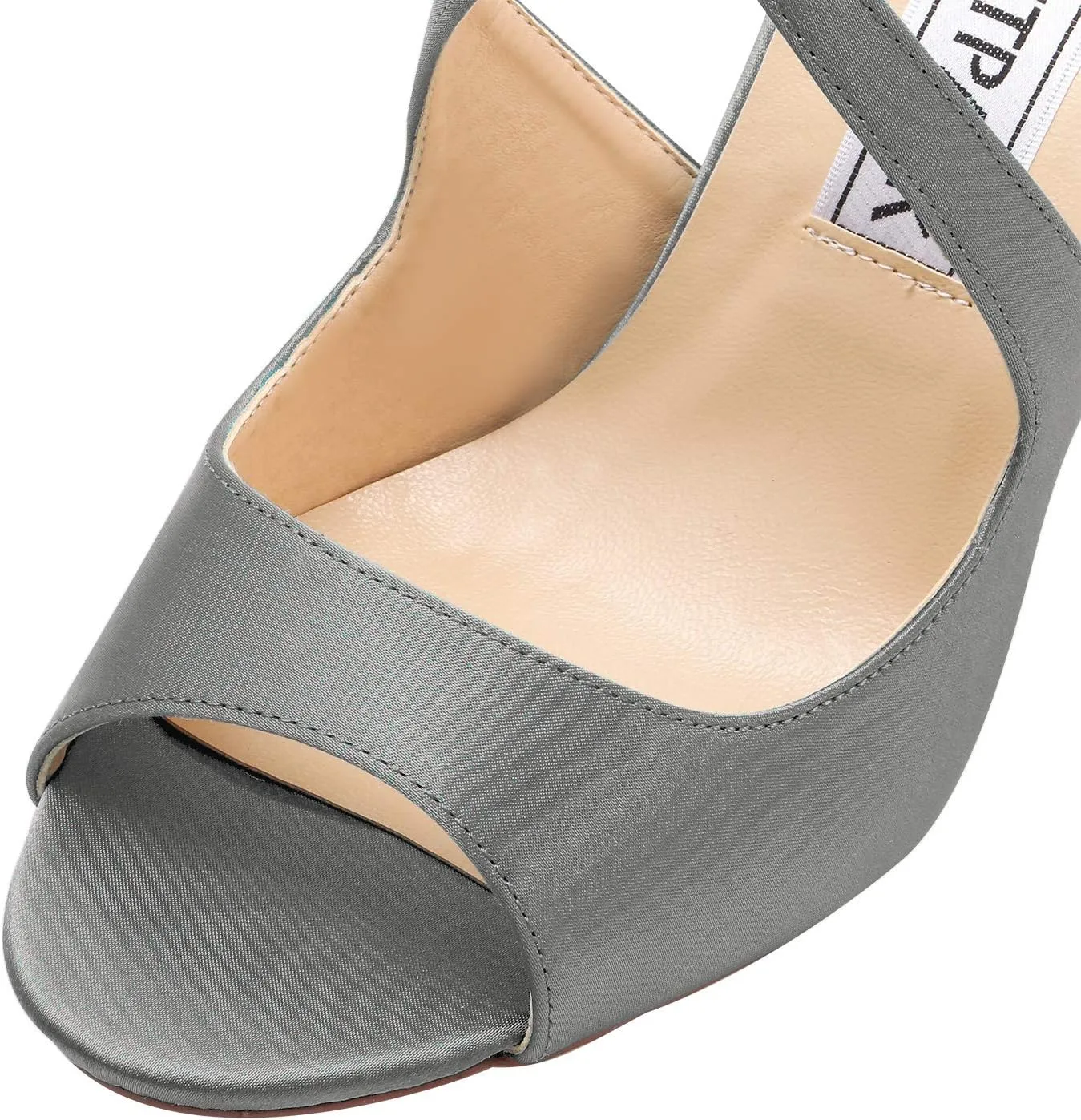ELEGANTPARK Sandals for Women Peep Toe High Heels Cross Strappy Wedding Evening Dress Shoes Buckle Stain