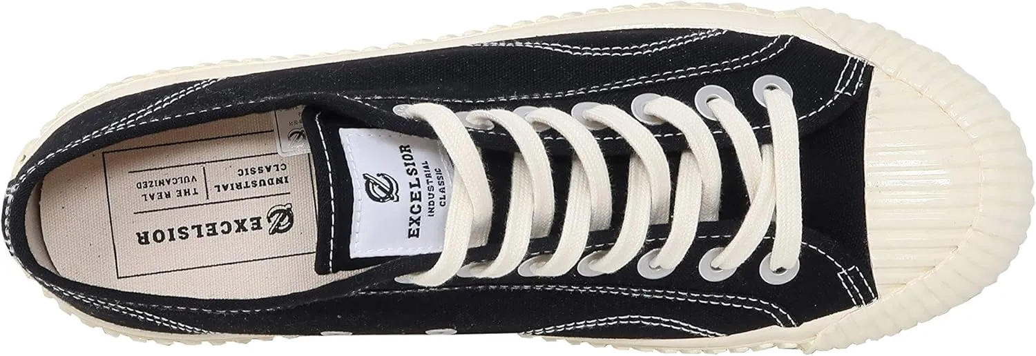 EXCELSIOR Canvas Shoes Casual Sneakers Classic Low Top Lace Up Fashion Comfortable Walking Flats for Men Women