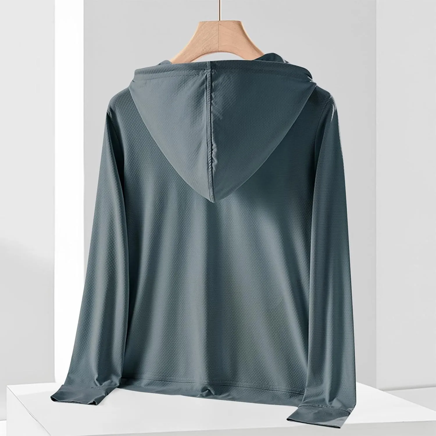 Exquisite UV Proof Hoodies Sunwear Jackets for Men Ice Feeling Outdoor Going Out Long-sleeve Loose Sun Protection Coat