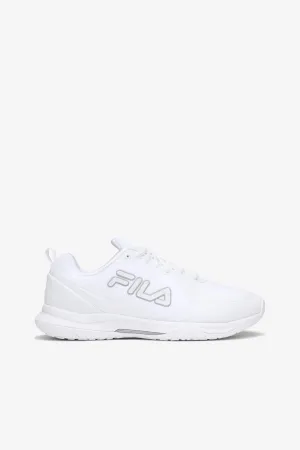 Fila Women's Volley Burst Shoes, White/White/Metallic Silver - 11