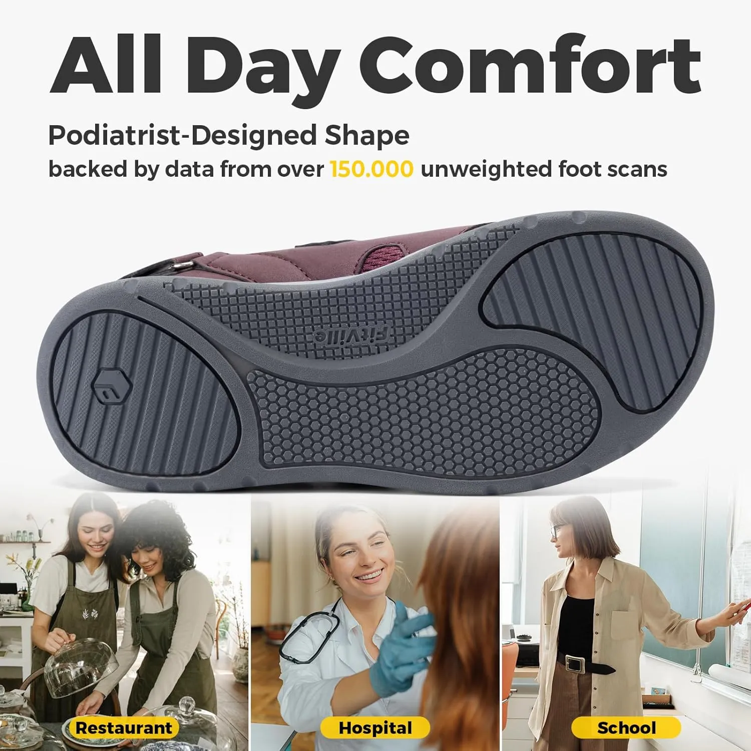 FitVille Diabetic Shoes for Women Extra Wide Width Diabetic Womens Sandals, Walking Shoes with Adjustable Closures Arch Support, Orthopedic Sandals for Flat Feet Heel Pain Relief,Plantar Fasciitis