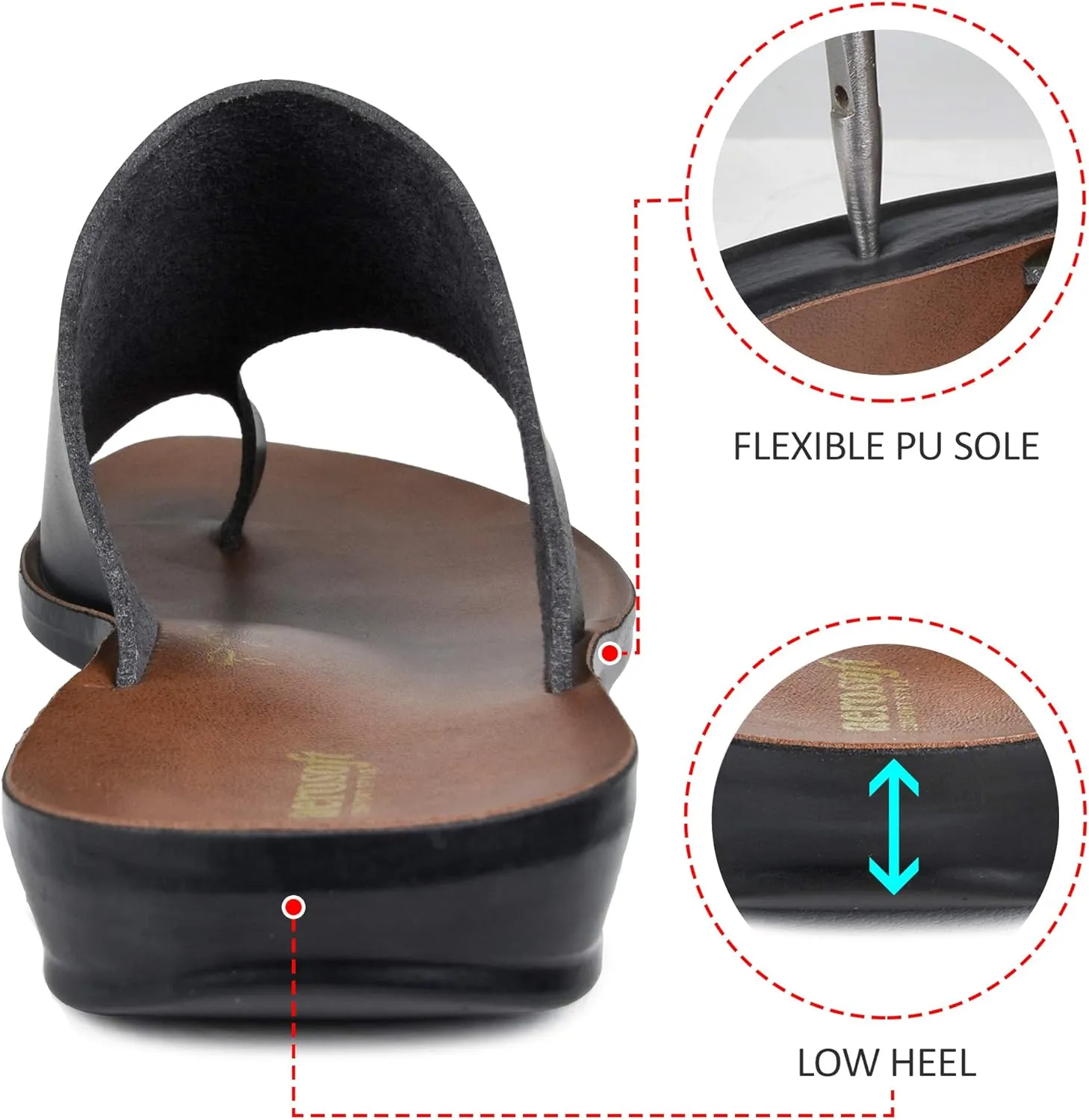 Flat Sandals For Women - Walking Summer Vacation Essentials Ladies Flip Flops – Comfortable Arch Support Orthotic Sandals For Women – Casual Outdoor Fashion Dressy Non Slip Footwear