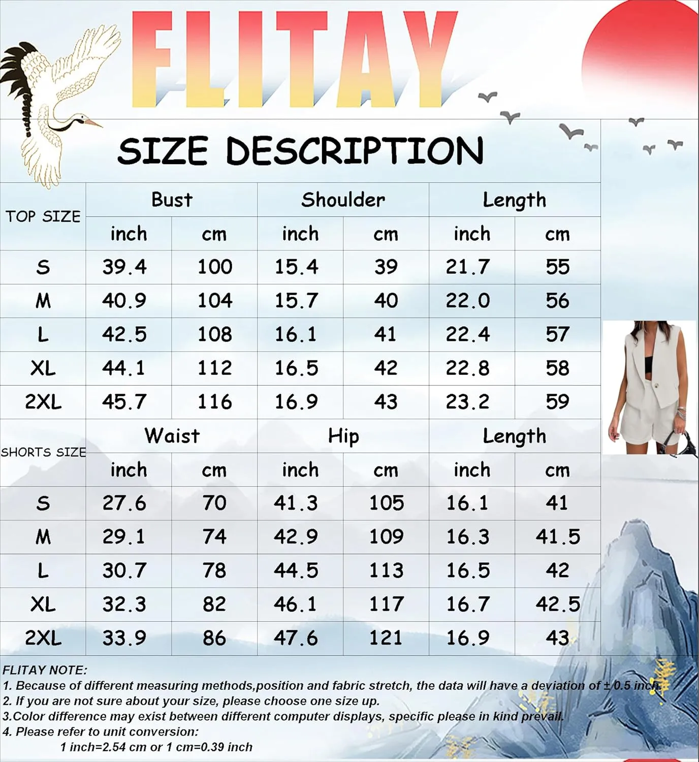 FLITAY Women's Summer Sleeveless 2 Piece Outfits Button Casual Matching Sets High Waist Shorts with Pocket