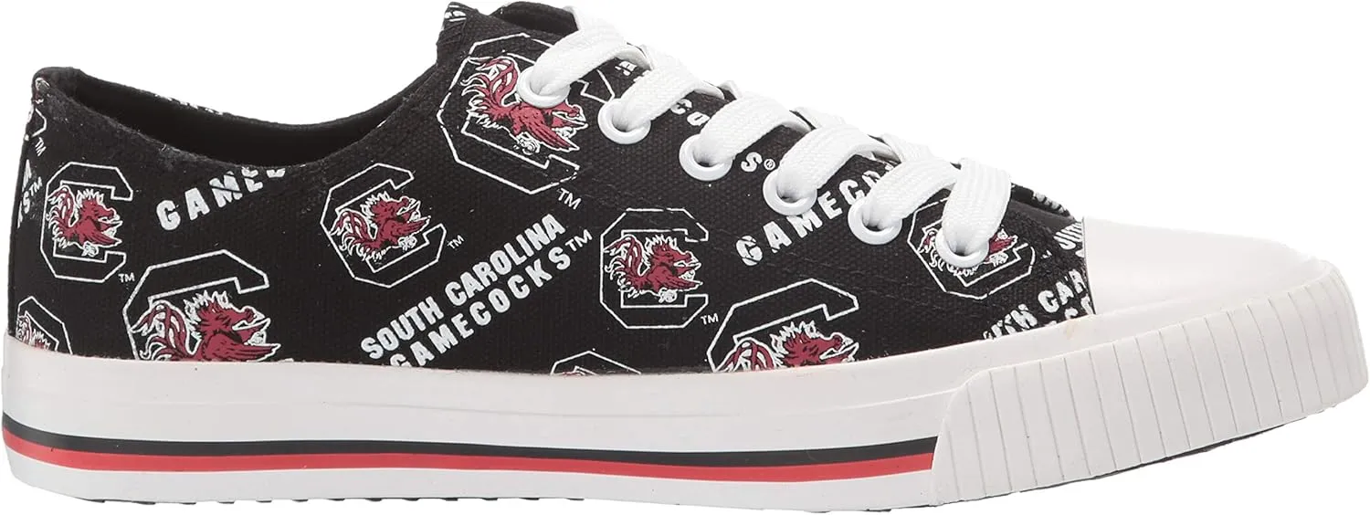 FOCO womens Ncaa College Team Logo Fashion Low Top Canvas Sneakers Shoes