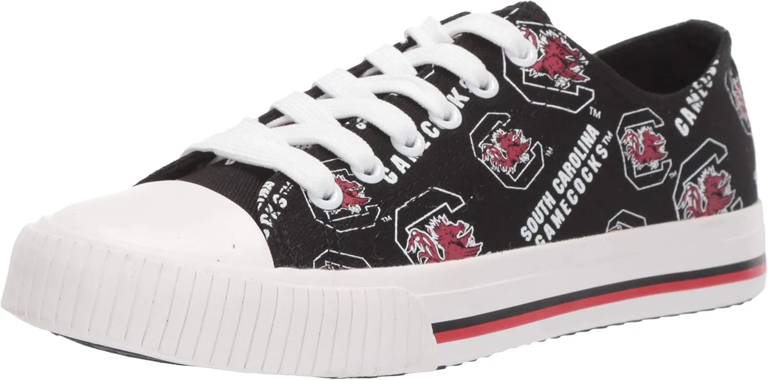 FOCO womens Ncaa College Team Logo Fashion Low Top Canvas Sneakers Shoes