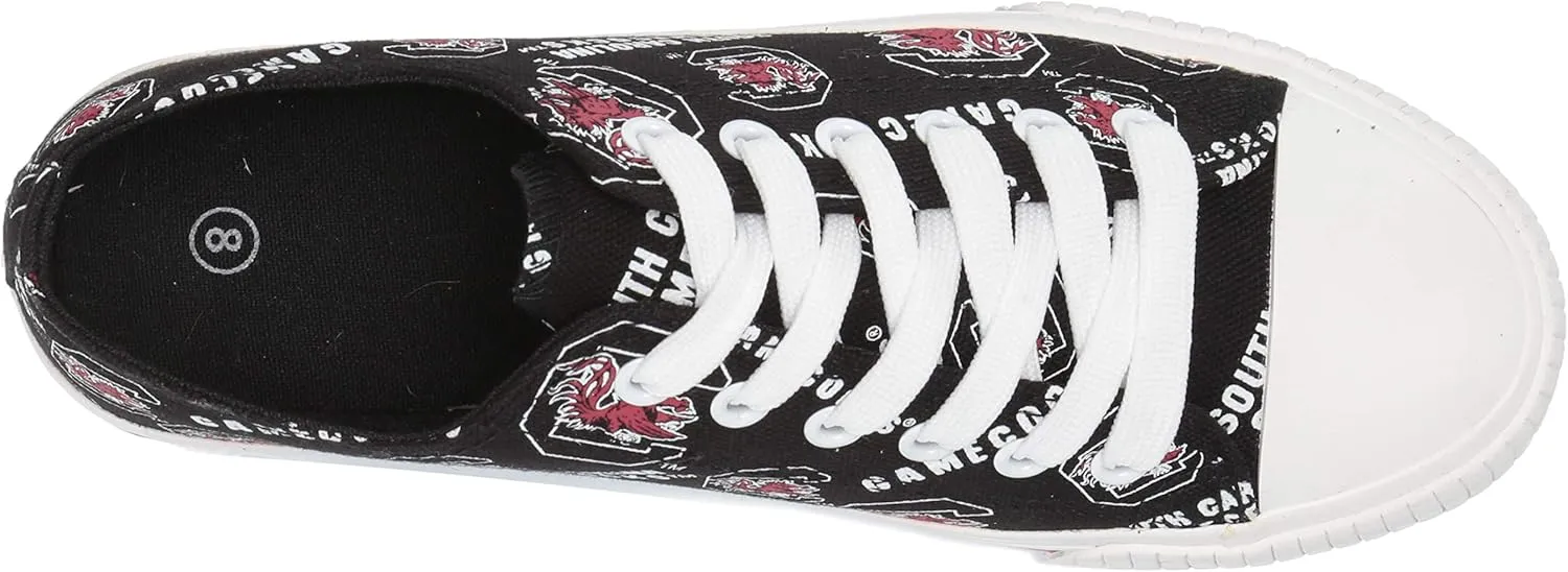 FOCO womens Ncaa College Team Logo Fashion Low Top Canvas Sneakers Shoes