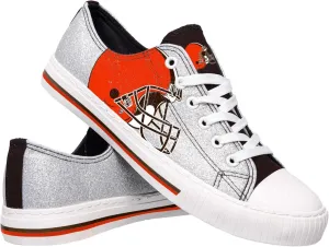 FOCO Women's NFL Team Logo Ladies Fashion Glitter Low Top Canvas Sneakers Shoes Dallas Cowboys Shoes-10/XXL