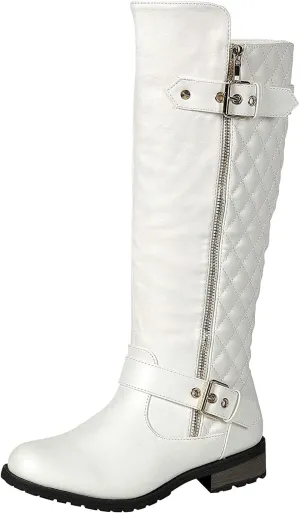 Forever Link Mango 27 Womens Knee High Buckle Riding Boots