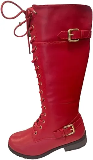 Forever Link Mango 27 Womens Knee High Buckle Riding Boots