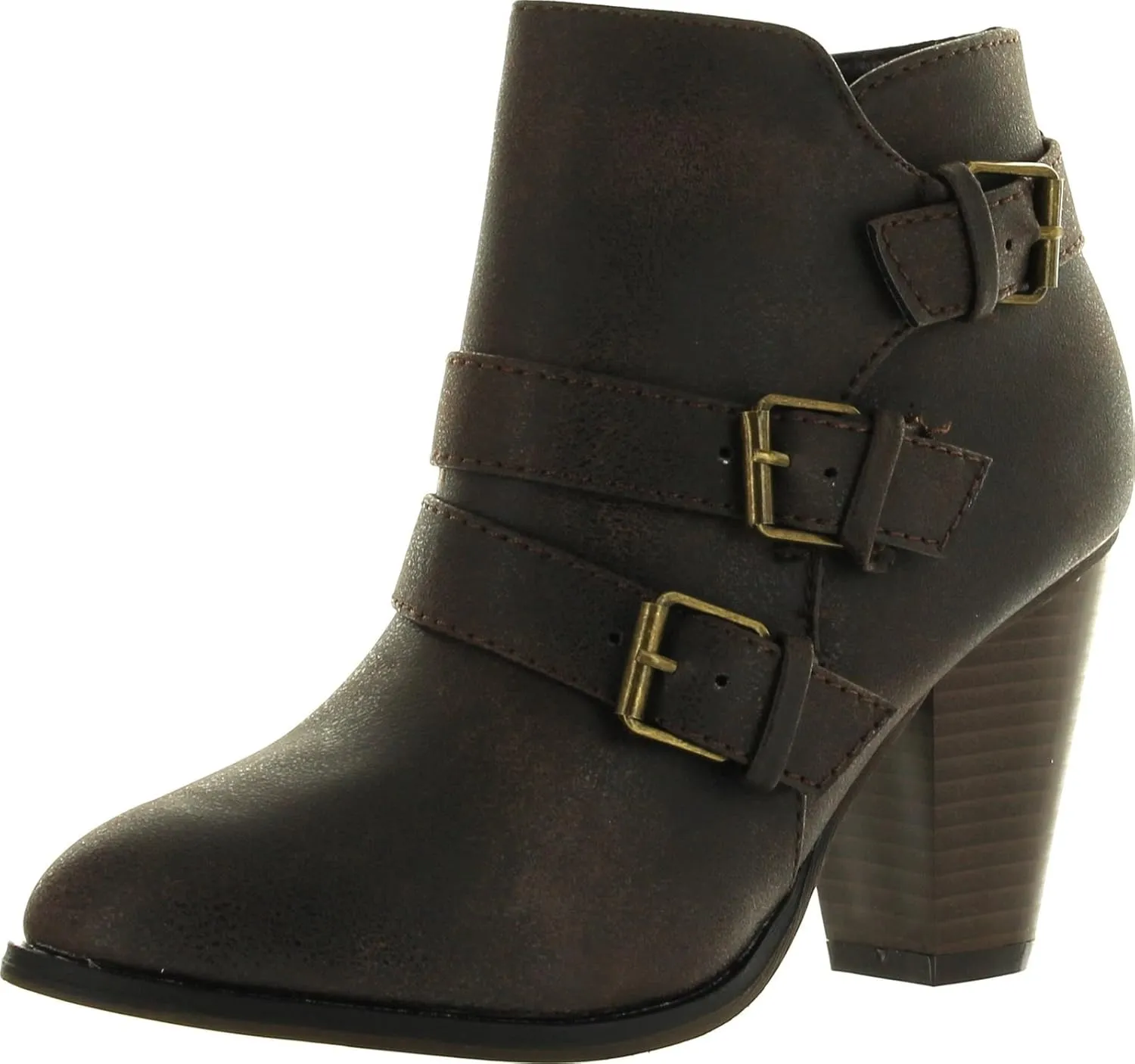 Forever - Women's 3 Buckle Bootie
