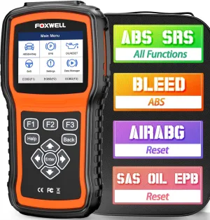 FOXWELL NT630 Plus OBD2 Scanner with ABS and SRS Full Function, ABS Auto Bleed Car Diagnostic Tool, Code Reader with Live Data, Bidirectional Scan Tool 5 Service Resets