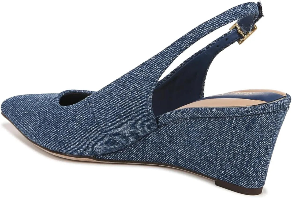 Franco Sarto Women's Tessa Pointed Toe Slingback Wedge Pump