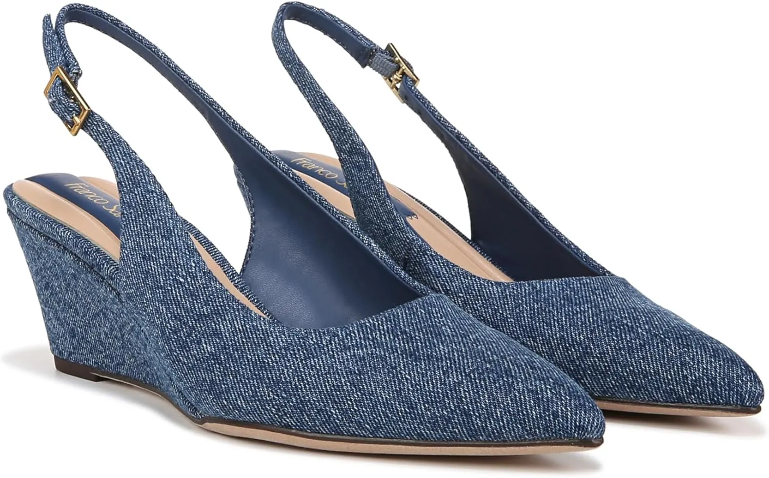 Franco Sarto Women's Tessa Pointed Toe Slingback Wedge Pump