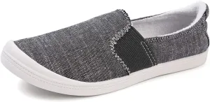 FUNKYMONKEY Shoes for Women, Comfort Low Top Canvas Slip On Sneakers Classic Casual Walking Shoes