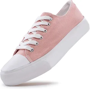FUUPNN Platform Sneakers Canvas Fashion Lace Up Classic Casual Walking Shoes High Tops Canvas Shoes Casual Tennis Shoes