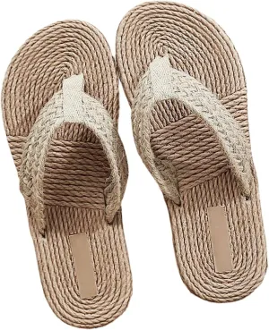 GALPADA Japanese House Slippers 1 Pair Rope Day Movers Slippers Unisex Summer Beach Slippers Sandals Beach Flops Non- Non Flops Flat Sandal Rubber Indoor Japan Seaside Casual Sandals