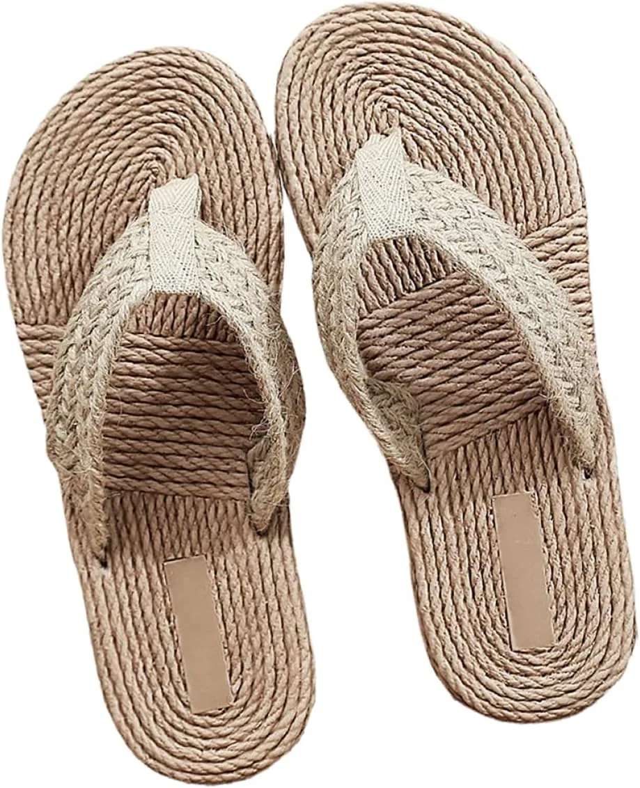 GALPADA Japanese House Slippers 1 Pair Rope Day Movers Slippers Unisex Summer Beach Slippers Sandals Beach Flops Non- Non Flops Flat Sandal Rubber Indoor Japan Seaside Casual Sandals