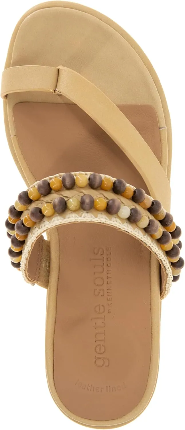 Gentle Souls by Kenneth Cole Women's Lentini Bead Flat Sandal